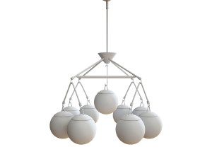 hooked globe chandelier Model 3D