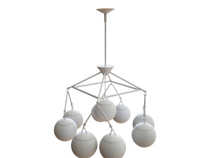 hooked globe chandelier Model 3D