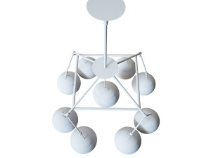 hooked globe chandelier Model 3D