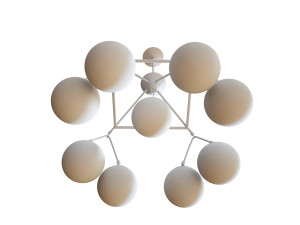 hooked globe chandelier Model 3D