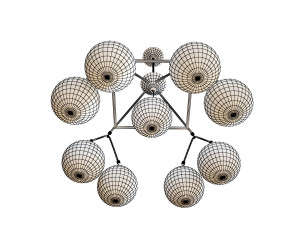 hooked globe chandelier Model 3D