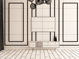 living room interior 3D 模型