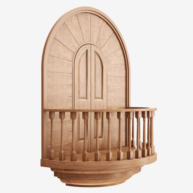 balcony 3D Model .c4d .max .obj .3ds .fbx .stl .blend 