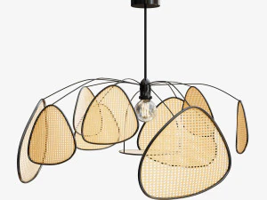 designer wicker pendant lamp 3D Model