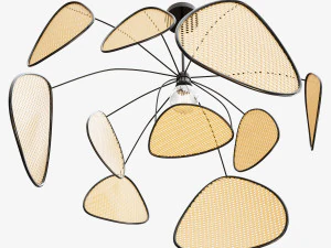 designer wicker pendant lamp 3D Model