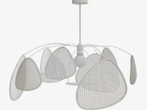 designer wicker pendant lamp 3D Model