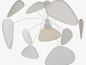 designer wicker pendant lamp 3D Model