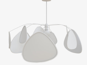 designer wicker pendant lamp Model 3D