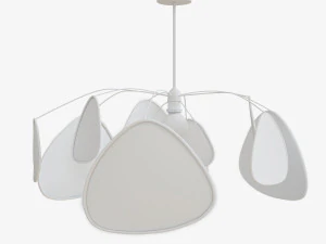 designer wicker pendant lamp 3D Model