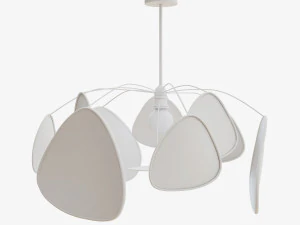 designer wicker pendant lamp 3D Model