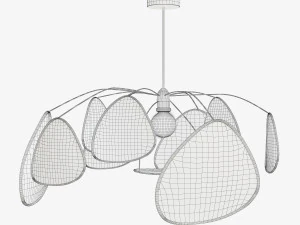 designer wicker pendant lamp 3D Model