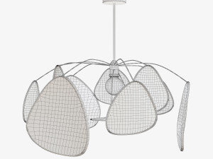 designer wicker pendant lamp Model 3D