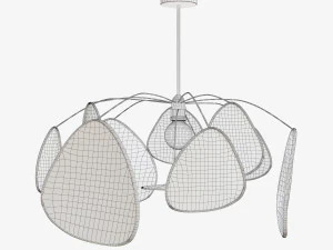 designer wicker pendant lamp 3D Model