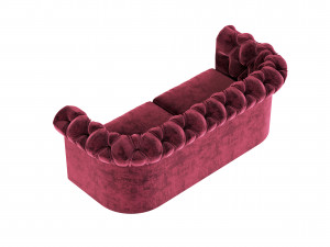 Chesterfield velvet sofa corona and vray 3D Model