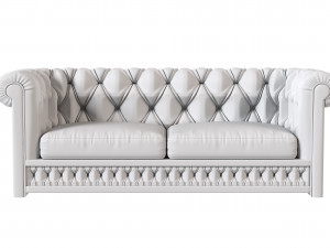 Chesterfield velvet sofa corona and vray 3D Model