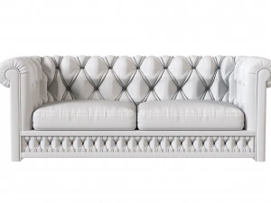 Chesterfield velvet sofa corona and vray 3D Model