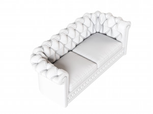 Chesterfield velvet sofa corona and vray 3D Model