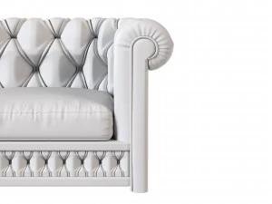 Chesterfield velvet sofa corona and vray 3D Model