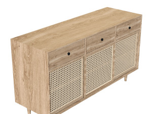 Rattan sideboard 3D 모델