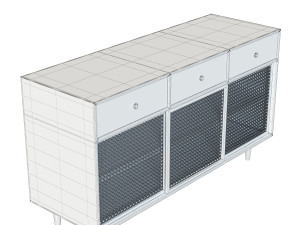 Rattan sideboard 3D 모델