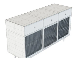 Rattan sideboard 3D Model