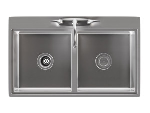 Double bowl kitchen sink 3D 模型