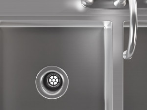 Double bowl kitchen sink 3D 模型