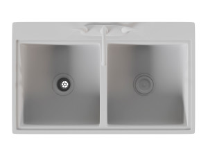 Double bowl kitchen sink 3D 模型