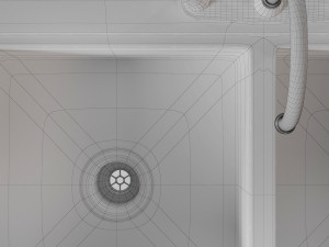 Double bowl kitchen sink 3D 模型