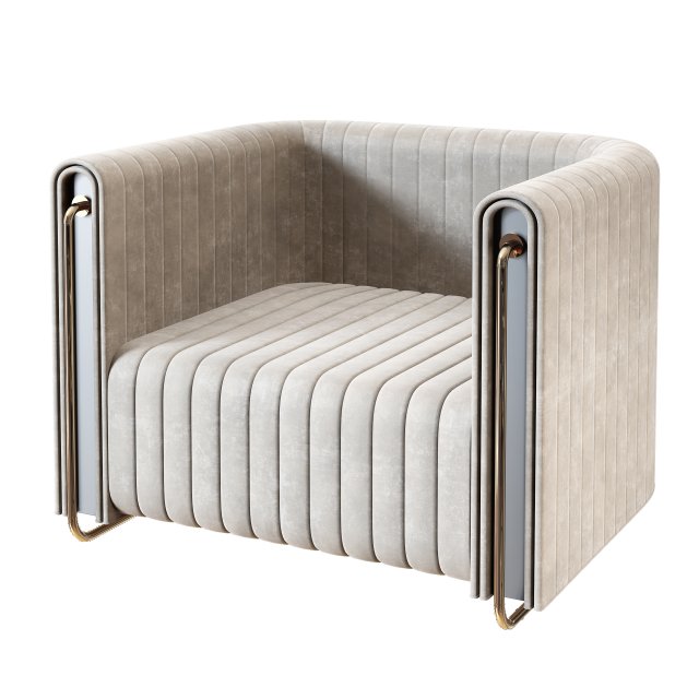 Modern fabric arm chair 3D मॉडल .c4d .max .obj .3ds .fbx .stl .blend 
