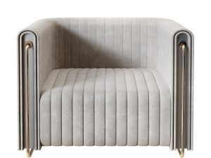 Modern fabric arm chair 3D मॉडल