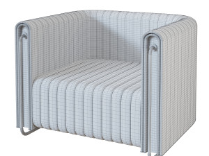 Modern fabric arm chair 3D मॉडल