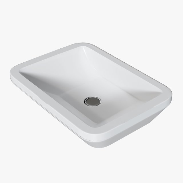 Washbasin 3D Model .c4d .max .obj .3ds .fbx .lwo .lw .lws