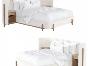 Sullivan Walnut Bed 3D Модель