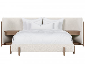 Sullivan Walnut Bed Modèle 3D