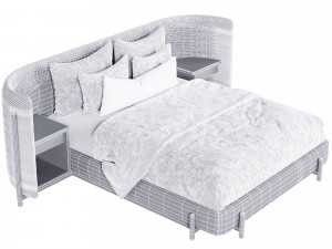 Sullivan Walnut Bed Modèle 3D