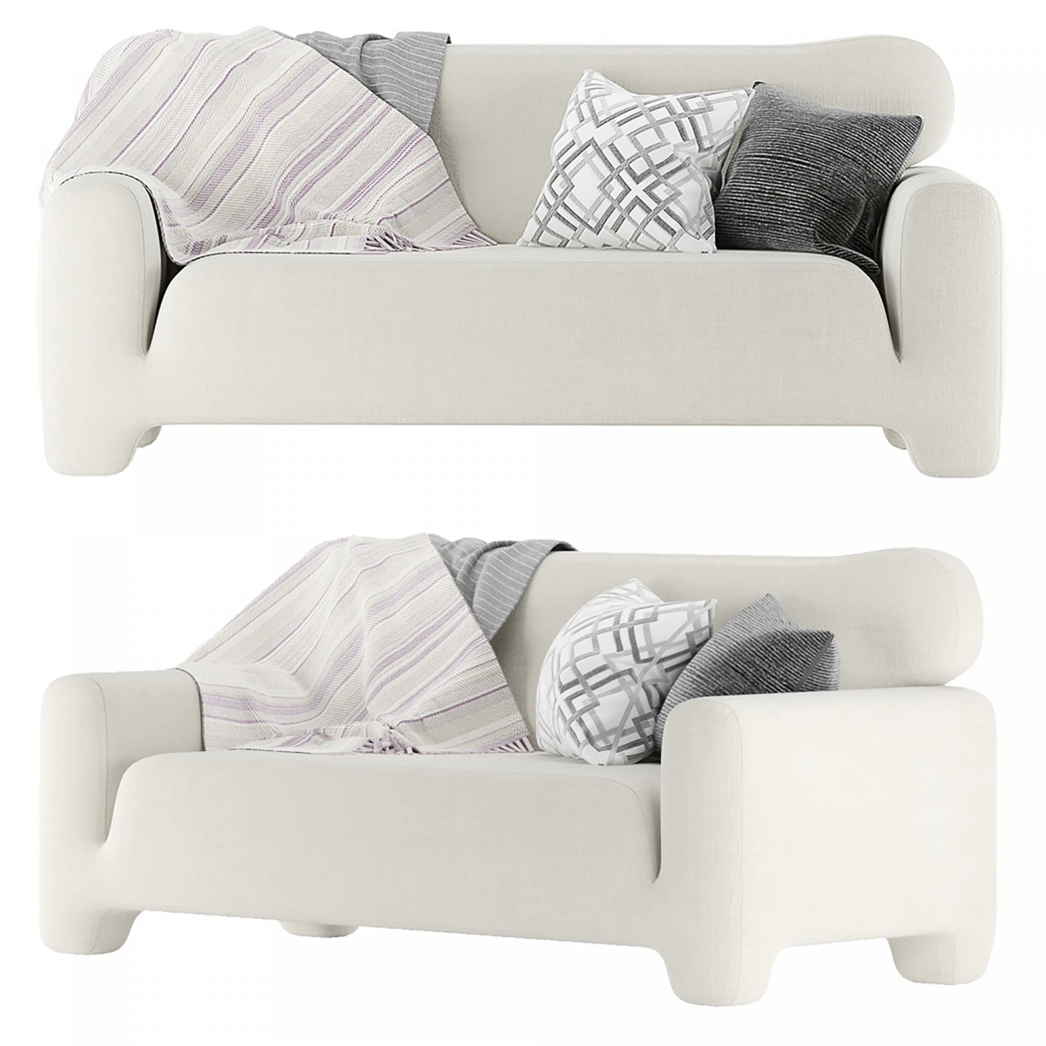 Faina Pampukh sofa 3D Model .c4d .max .obj .3ds .fbx .stl .blend 