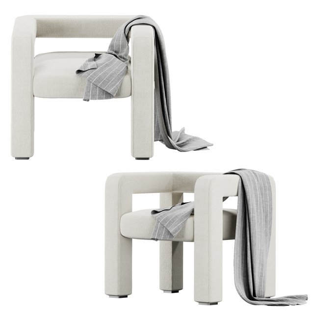 FAINA Toptun armchair 3D 模型 .c4d .max .obj .3ds .fbx .stl .blend 
