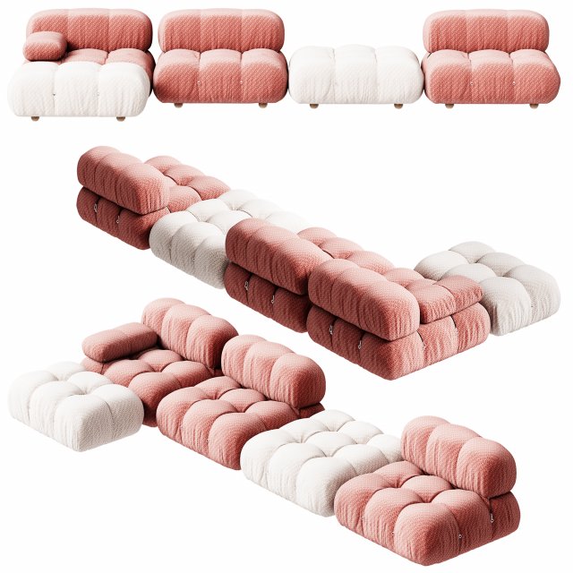 B and B Italia CAMALEONDA SOFA Modelo 3D .c4d .max .obj .3ds .fbx .stl .blend 
