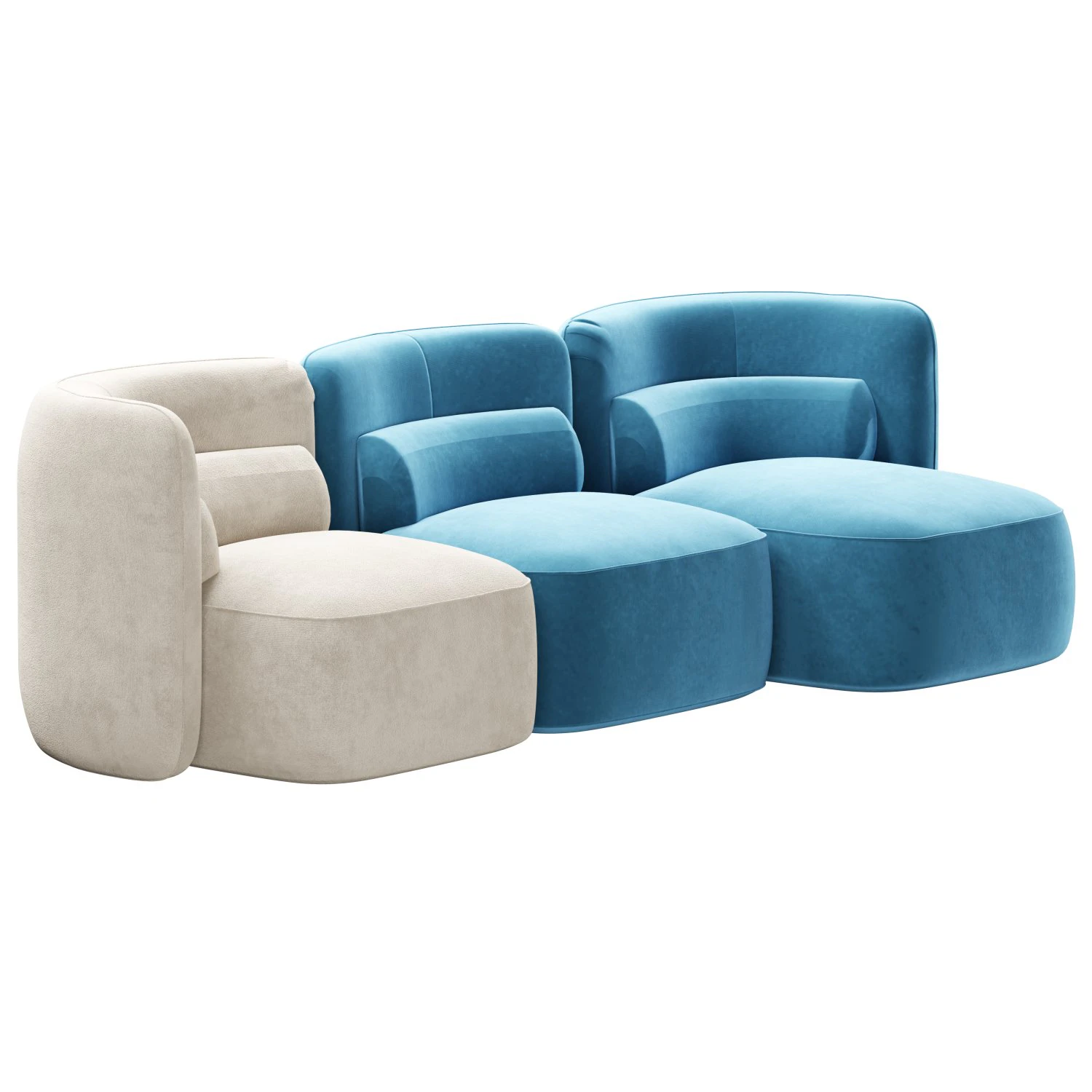 BREZZA By INNOVA Imbottiti sofa 3D Model .c4d .max .obj .3ds .fbx .stl .blend