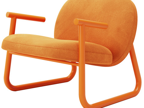 Armchair Basic orange by shishkaproject 3D मॉडल