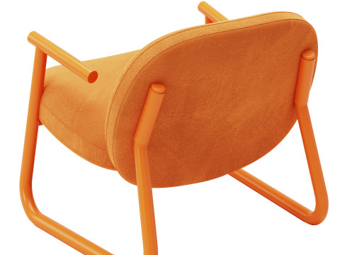 Armchair Basic orange by shishkaproject Modelo 3D