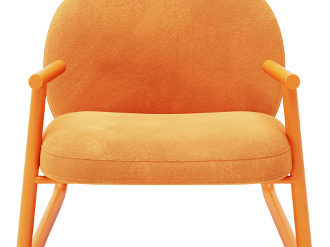 Armchair Basic orange by shishkaproject Modelo 3D