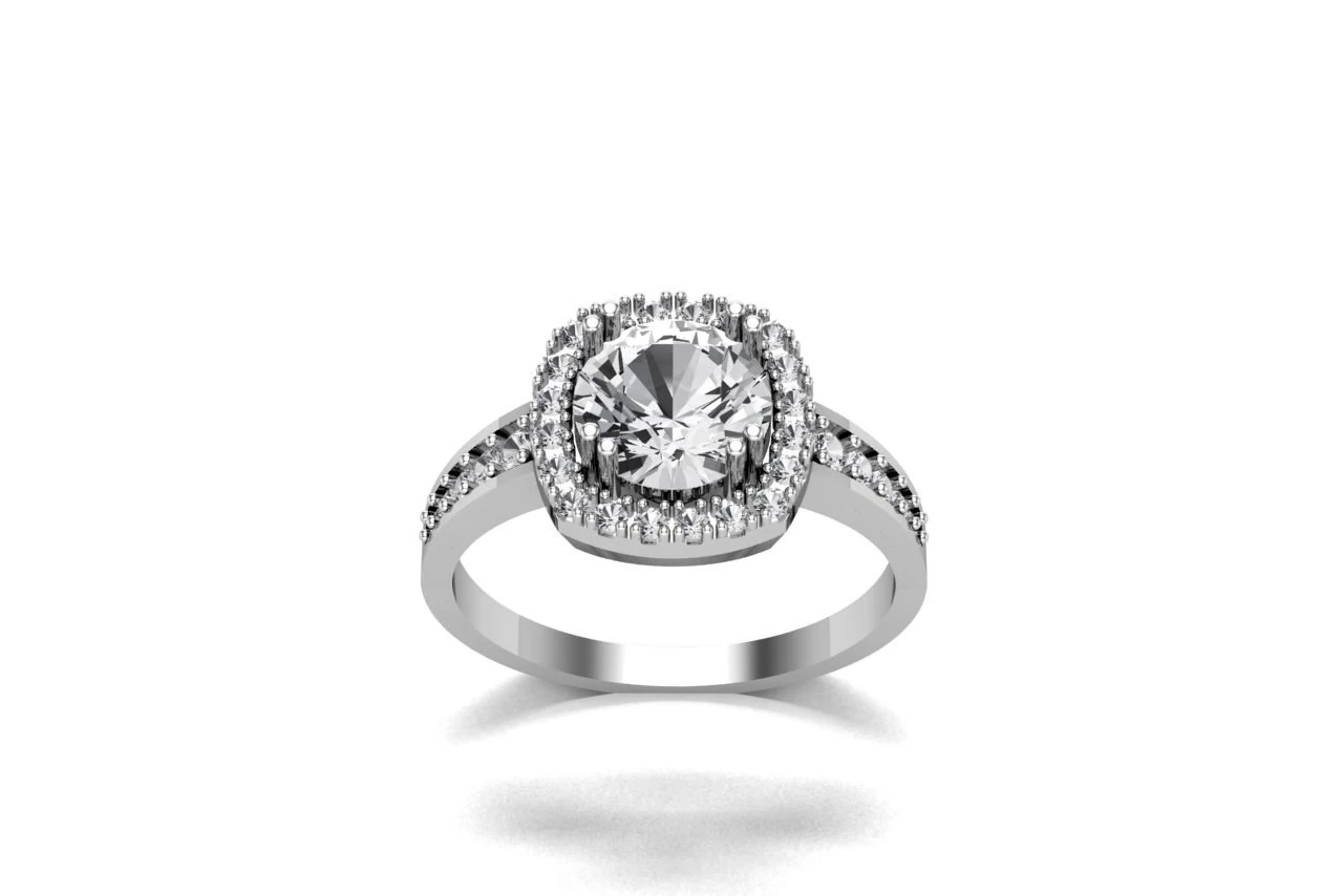 diamond ring 3D Model .c4d .max .obj .3ds .fbx .stl .blend 