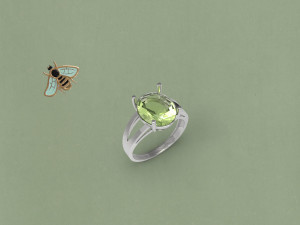 oval engagement ring Modèle 3D