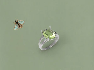 anello di fidanzamento ovale Modello 3D