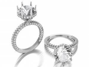 round cut ring Modelo 3D