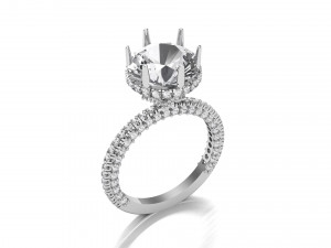 round cut ring Modelo 3D