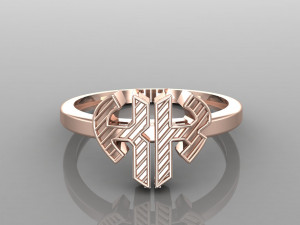 26 alphabet rings heart style 3dm stl and render 3d collection 3d print model 3D Model
