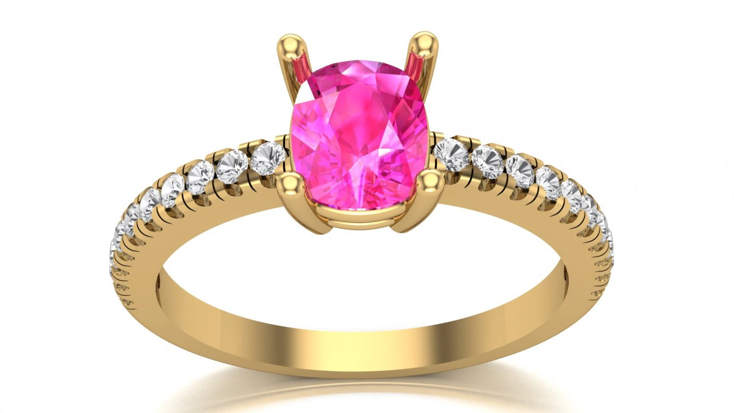 Oval ring 3D Model .c4d .max .obj .3ds .fbx .stl .blend 